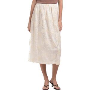 LIV LOS ANGELES Embroidered Maxi Skirt